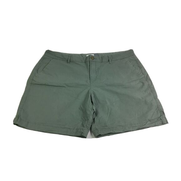 Old Navy‎ Booty Shorts mid rise Sage Green cotton blend Womens Size 16 - Picture 1 of 9